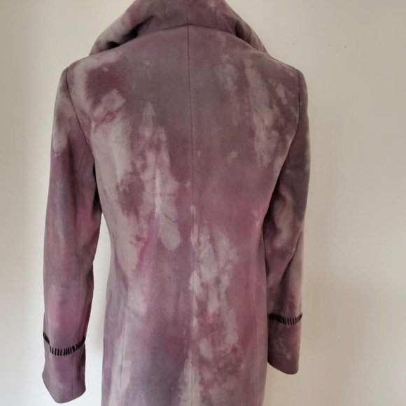 Vintage Marvin Richards Cashmere Long hoodie Coat gray black Red purple M L XL - Picture 12 of 15